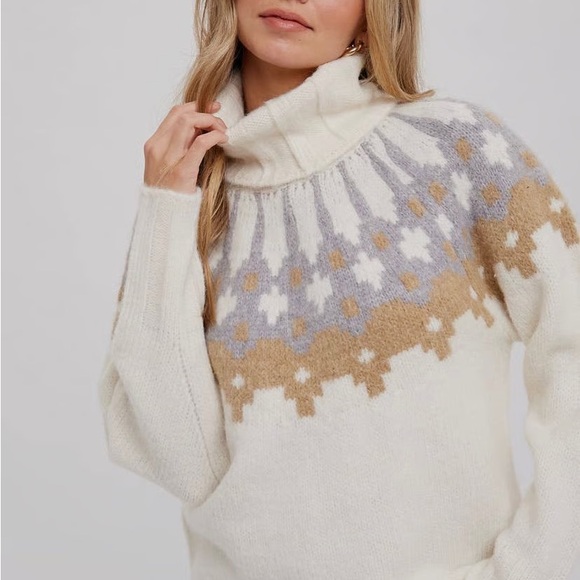 Banana Republic Sweaters - Banana Republic Bosque Oversized Fair Isle Sweater Sz M